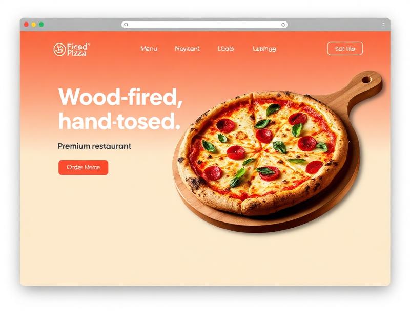 Pizza shop website preview