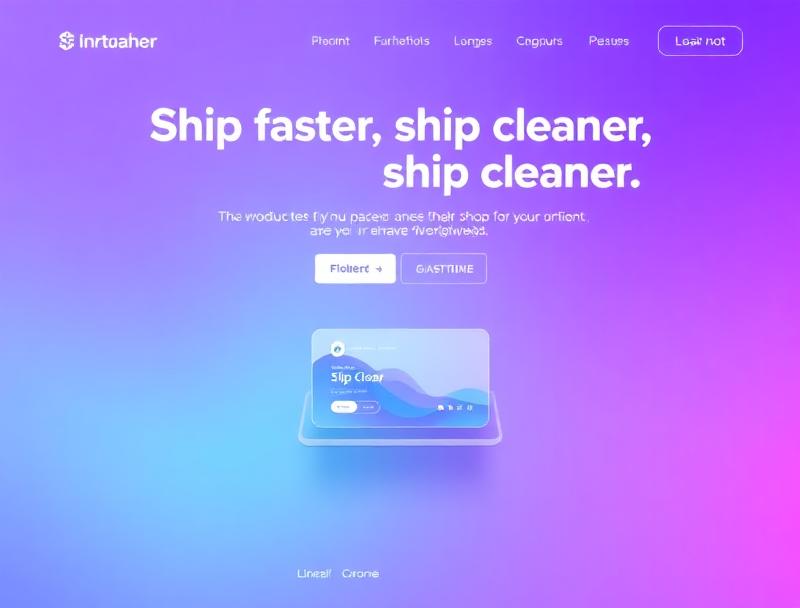 App landing page website preview